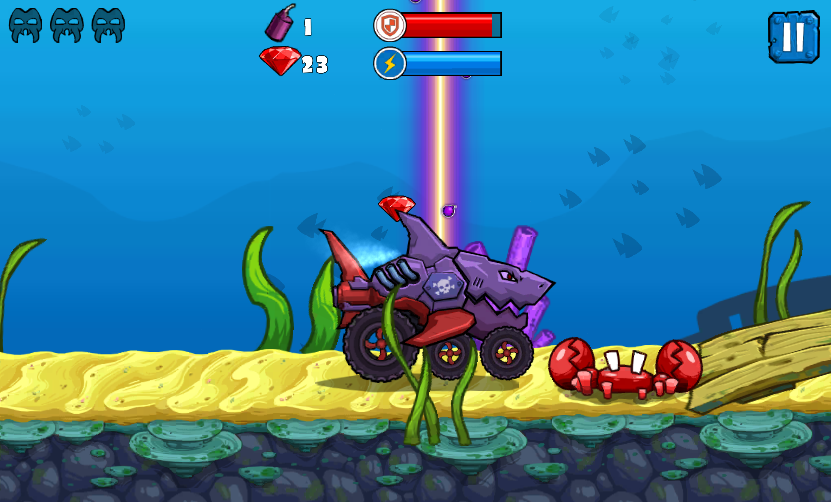 Car Eats Car: Underwater Adventure gameplay screenshot 2