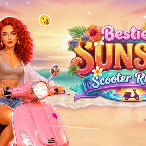 Besties Sunset Scooter Rider