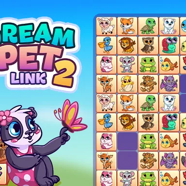 Dream Pet Link 2 tile matching game with cute animals