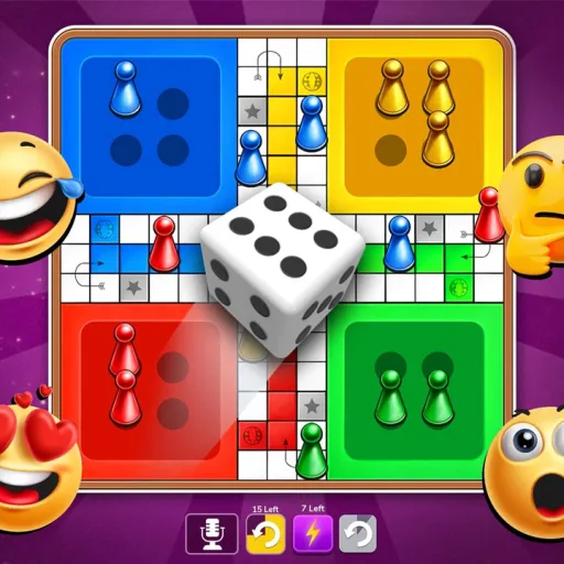 Ludo Quick: Dice Board Games game thumbnail showing colourful Ludo board pieces and a dice